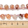 Natural Red Hematoid Quartz/Ferruginous Quartz Beads Strands G-H297-B18-02-5