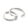 Tarnish Resistant 201 Stainless Steel Huggie Hoop Earring Findings STAS-P283-01I-P-2