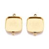 304 Stainless Steel Connector Cabochon Settings STAS-Q113-35G-1