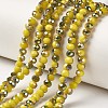 Electroplate Opaque Glass Beads Strands LS-EGLA-A034-P4mm-S07-1