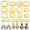 Plastic Clay Pressed Molds Set TOOL-WH0125-70-1