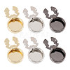 3 Pairs 3 Colors Brass Cufflinks BUTT-CA0001-22-1