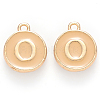 Golden Plated Alloy Enamel Charms ENAM-S118-06O-1