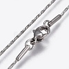 304 Stainless Steel Snake Chain Necklaces NJEW-L167-02B-P-1