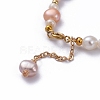 Natural Baroque Pearl Keshi Pearl Beaded Bracelets BJEW-JB05266-03-3