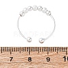 Rotatable 925 Sterling Silver Open Cuff Rings RJEW-S624-06S-5