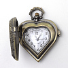 Brushed Vintage Heart Zinc Alloy Quartz Watch Heads WACH-R008-14-3
