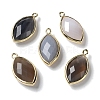 Natural Grey Agate Pendants G-B009-01G-T-1