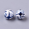 Handmade Porcelain Beads X-PORC-Q212-12mm-1-2
