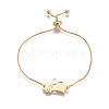 201 Stainless Steel Kitten Slider Bracelets STAS-I113-46G-1