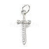 Brass Micro Pave Cubic Zirconia Pendants KK-V007-17P-1