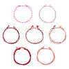 7Pcs 7 Colors Bohemian Cotton Cord Braided Bracelets BJEW-TA0001-29-1
