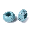 Dyed Synthetic Turquoise European Beads G-N359-17A-15-2