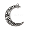 Tibetan Style Alloy Hollow Moon Links LS-TIBEP-5312-B-FF-1