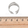 304 Stainless Steel Cuff Rings for Women RJEW-A079-08C-P-5