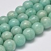 Grade AB Natural Amazonite Round Bead Strands G-M296-06-11mm-1