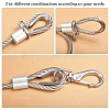 AHADERMAKER 75Pcs 3 Style 304 Stainless Steel & Aluminum Wire Rope Cable Clip Clamp FIND-GA0003-11-4