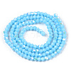 Opaque Solid Color Electroplate Glass Beads Strands EGLA-A039-P2mm-L12-3
