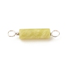 Natural Plum Blossom Jasper Connector Charms PALLOY-JF01574-09-4