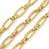 Ion Plating(IP) Handmade 304 Stainless Steel Oval Link Chains CHS-G038-01B-G-1