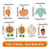 SUNNYCLUE 40Pcs 10 Style Autumn Theme Alloy Enamel Pendants ENAM-SC0003-40-2