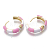 Brass Huggie Hoop Earrings EJEW-S209-08-5