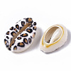 Printed Natural Cowrie Shell Beads X-SSHEL-R047-01-B02-3