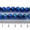 Glow in the Dark Luminous Style Handmade Silver Foil Glass Round Beads LS-FOIL-I006-8mm-02-4