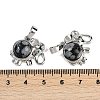 Natural Snowflake Obsidian Pendants G-I374-A-P03-3