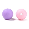 Rubberized Style Imitated Silicone Acrylic Beads MACR-T048-01C-14-2