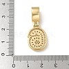Brass Clear Cubic Zirconia European Dangle Charms LS-KK-R003-01G-06-4
