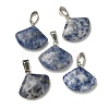 Natural Blue Spot Jasper Pendants G-Z067-05P-04-2