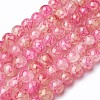 Spray Painted Glass Beads Strands GLAA-A038-D-60-1