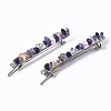 Platinum Plated Alloy French Hair Barrettes PHAR-T003-01A-1