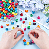 200Pcs Dyed Natural Wood Beads WOOD-GF0002-13B-3