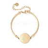 Religion 304 Stainless Steel Link Bracelets for Women BJEW-F524-02C-G-4