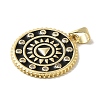 Brass Enamel Micro Pave Cubic Zirconia Pendants KK-Z042-24G-01-2