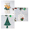 Crafans 3Pcs 3 Style Christmas Theme Cotton Weave Pendant Decorations HJEW-CF0001-13-12