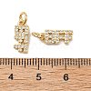 SHEGRACE Brass Micro Pave Clear Cubic Zirconia Pendants XGRQ2C624-408G-3