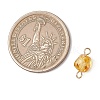 Natural Amber Connector Charms PALLOY-JF05158-2