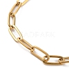 Ion Plating(IP) 304 Stainless Steel Paperclip Chain Bracelets for Women X-BJEW-C046-02G-2
