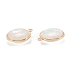 Natural White Shell Pendants KK-K252-06G-01-3