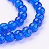 Spray Painted Crackle Glass Beads Strands CCG-Q001-6mm-14-3