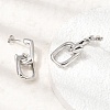 Brass Stud Dangle Earrings KK-CBAB173-01P-2
