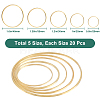 100pcs 5 Styles Brass Linking Rings KK-SP0002-19-2