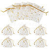 30Pcs Gold Stamping Moon Star Organza Drawstring Gift Bags ABAG-TA0002-21A-2