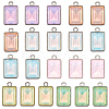 28Pcs 7 Colors Alloy Glass Pendants FIND-SC0015-31P-1