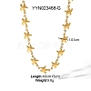 316L Surgical Stainless Steel Seashell Heart Link Chain Necklaces for Elegant European Style BF6500-1-1