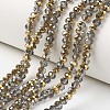 Electroplate Transparent Glass Beads Strands EGLA-A034-T2mm-O06-1