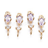 Brass Micro Pave Cubic Zirconia Links Connectors KK-R111-007-A05-1